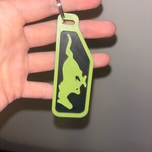 Green and Black Mustang Keychain